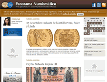 Tablet Screenshot of panoramanumismatico.com